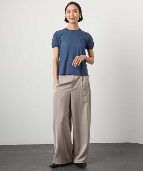 MICHEL KLEIN（ミッシェル・クラン）の「[アンサンブル対応]シアープルオーバー（ニット/セーター・レディース・ライラック/ブルー・38/40）」の7枚目の写真