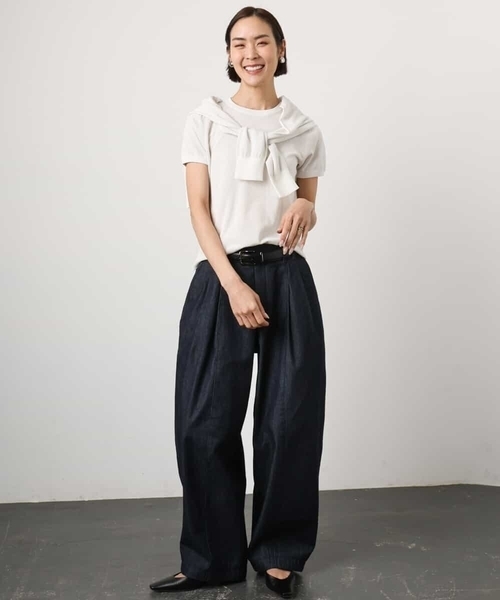 MICHEL KLEIN（ミッシェル・クラン）の「[アンサンブル対応]シアープルオーバー（ニット/セーター・レディース・ライラック/ブルー・38/40）」の11枚目の写真