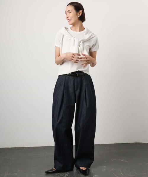 MICHEL KLEIN（ミッシェル・クラン）の「[アンサンブル対応]シアープルオーバー（ニット/セーター・レディース・ライラック/ブルー・38/40）」の12枚目の写真