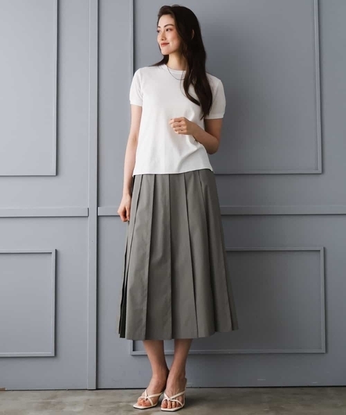 MICHEL KLEIN（ミッシェル・クラン）の「[アンサンブル対応]シアープルオーバー（ニット/セーター・レディース・ライラック/ブルー・38/40）」の17枚目の写真