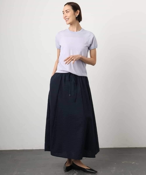 MICHEL KLEIN（ミッシェル・クラン）の「[アンサンブル対応]シアープルオーバー（ニット/セーター・レディース・ライラック/ブルー・38/40）」の18枚目の写真