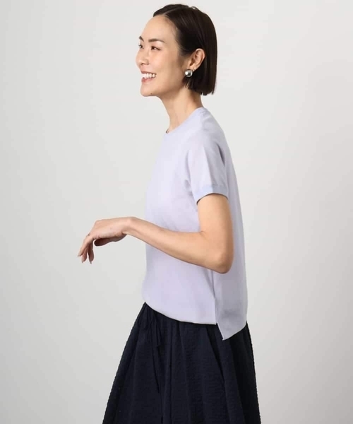 MICHEL KLEIN（ミッシェル・クラン）の「[アンサンブル対応]シアープルオーバー（ニット/セーター・レディース・ライラック/ブルー・38/40）」の20枚目の写真