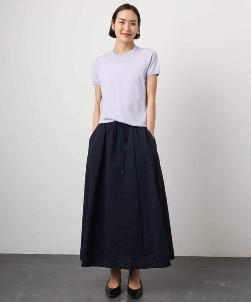 MICHEL KLEIN（ミッシェル・クラン）の「[アンサンブル対応]シアープルオーバー（ニット/セーター・レディース・ライラック/ブルー・38/40）」の21枚目の写真