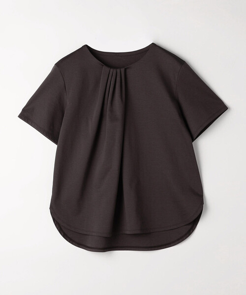 K.T KIYOKO TAKASE(キヨコタカセ)の「コットン強撚ポンチ ドレープタックシャツ(Tシャツ/カットソー・レディース・サックスブルー/ホワイト/ブラウン・9号)」の22枚目の写真