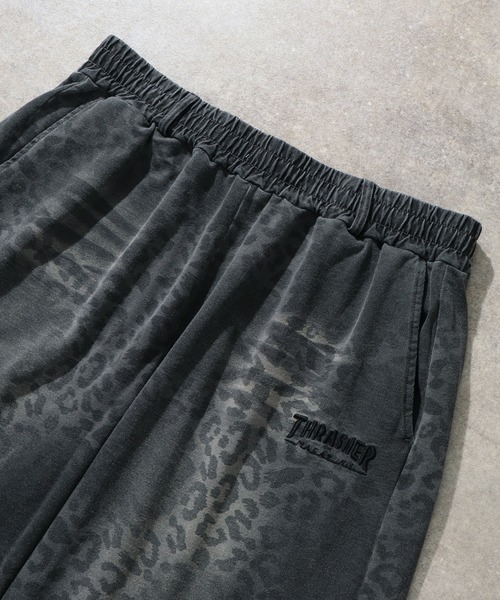THRASHER(スラッシャー)の「【THRASHER/スラッシャー】スプレーライク加工 レオパード柄 ショーパン(スウェットパンツ・メンズ・ブラック/ブルー/アッシュグレー・XL/L/M)」の5枚目の写真