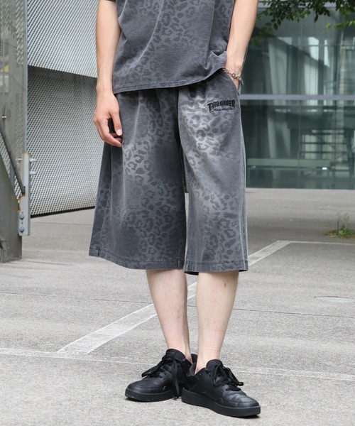 THRASHER(スラッシャー)の「【THRASHER/スラッシャー】スプレーライク加工 レオパード柄 ショーパン(スウェットパンツ・メンズ・ブラック/ブルー/アッシュグレー・XL/L/M)」の16枚目の写真