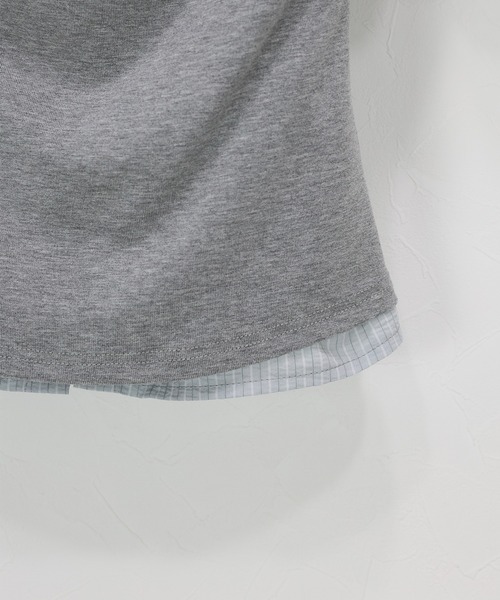 J by blue(ジェイバイブルー)の「シャツレイヤードドレープトップス(Tシャツ/カットソー・レディース・グレー/ホワイト/ブラック・MEDIUM)」の12枚目の写真