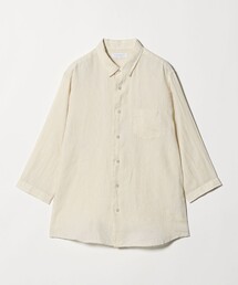 リネン シャンブレー ジャスト 7分袖 シャツ<A DAY IN THE LIFE>