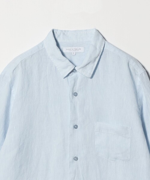 A DAY IN THE LIFE UNITED ARROWS(アデイインザライフユナイテッドアローズ)の「リネン シャンブレー ジャスト 7分袖 シャツ<A DAY IN THE LIFE>(シャツ/ブラウス・メンズ・ライトブルー/その他1/ナチュラル・L/XL/M/S)」の5枚目の写真