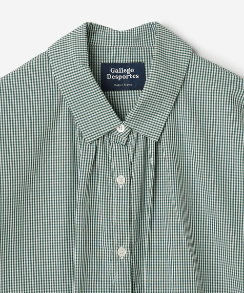 GALLEGO DESPORTES（ギャレゴデスポート）の「GALLEGO DESPORTES | コットン ショートスリーブシャツ GREEN CHECK WOMEN（シャツ/ブラウス・レディース・グリーン系その他・S）」の10枚目の写真