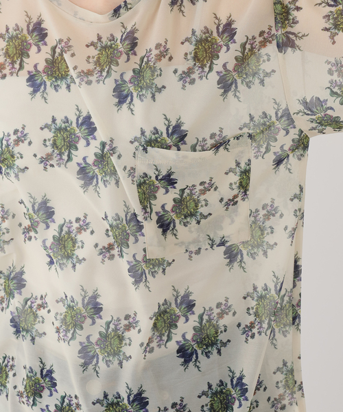 FUMIE TANAKA⁄フミエタナカsheer print longT シアープリント ロング 