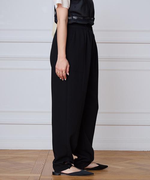 IENA LA BOUCLE(イエナラブークル)の「IENA LA BOUCLE バックサテンジョーゼットパンツ(その他パンツ・レディース・ブラック・38/36)」の12枚目の写真