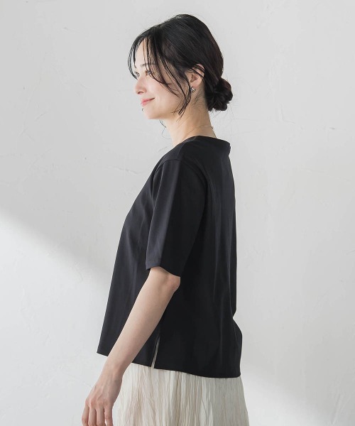 LAUTREAMONT(ロートレアモン)の「汗ジミ防止カットソー(Tシャツ/カットソー・レディース・ベージュ/チャコールグレー/ホワイト/ピンク/ブラック・9号/11号)」の7枚目の写真