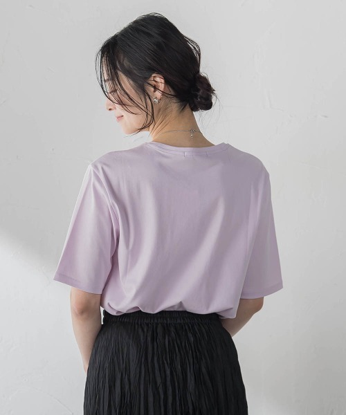 LAUTREAMONT(ロートレアモン)の「汗ジミ防止カットソー(Tシャツ/カットソー・レディース・ベージュ/チャコールグレー/ホワイト/ピンク/ブラック・9号/11号)」の10枚目の写真