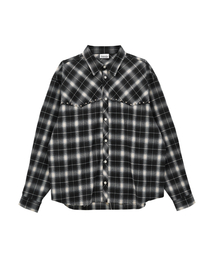 AMENDER（アメンダー）の「WESTERN PIERCING CHECK SHIRT (black)（シャツ/ブラウス）」