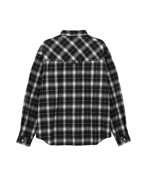 AMENDER(アメンダー)の「WESTERN PIERCING CHECK SHIRT (black)(シャツ/ブラウス・レディース・その他・FREE)」の2枚目の写真