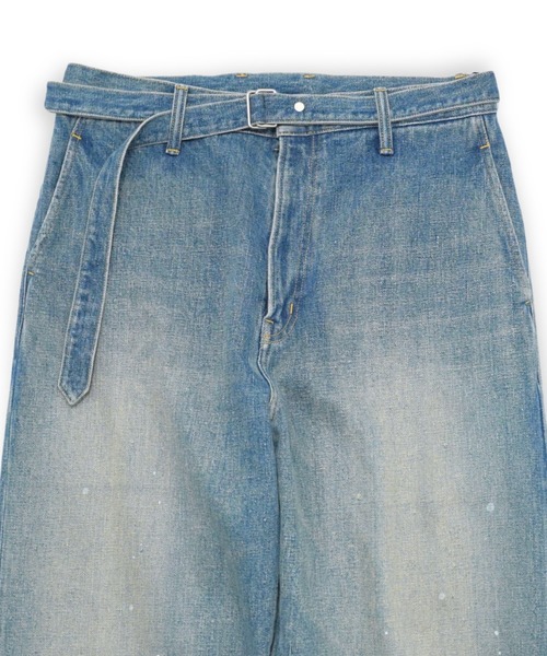 yoko sakamoto(ヨーコサカモト)の「【YOKO SAKAMOTO】BELTED TROUSERS(デニムパンツ・メンズ・インディゴブルー/ブラック・SMALL/MEDIUM/LARGE/X-LARGE)」の12枚目の写真