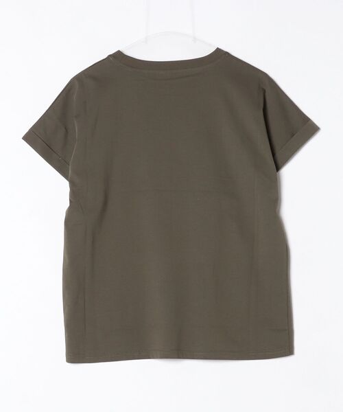 EGLANTINE(エグランティーヌ)の「EGLANTINE フロントレースロゴカットソー 半袖(Tシャツ/カットソー・レディース・カーキ/チャコールグレー/ブラック/オフホワイト・38)」の20枚目の写真