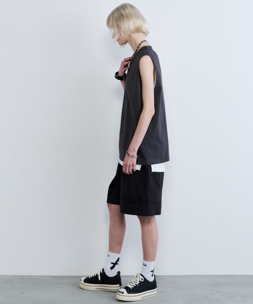 AFF AIVER(エイエフエフアイバー)の「AFF AIVER 吸水速乾天竺 センターシーム N/S TEE(Tシャツ/カットソー・メンズ・チャコールグレー/オフホワイト/ブラック・LARGE/MEDIUM/SMALL)」の16枚目の写真