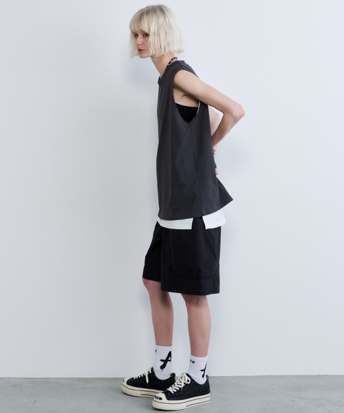 AFF AIVER(エイエフエフアイバー)の「AFF AIVER 吸水速乾天竺 センターシーム N/S TEE(Tシャツ/カットソー・メンズ・チャコールグレー/オフホワイト/ブラック・LARGE/MEDIUM/SMALL)」の17枚目の写真
