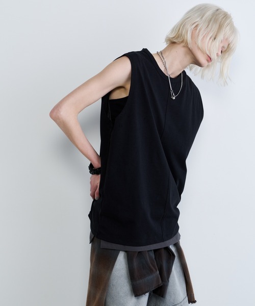 AFF AIVER(エイエフエフアイバー)の「AFF AIVER 吸水速乾天竺 センターシーム N/S TEE(Tシャツ/カットソー・メンズ・チャコールグレー/オフホワイト/ブラック・LARGE/MEDIUM/SMALL)」の13枚目の写真