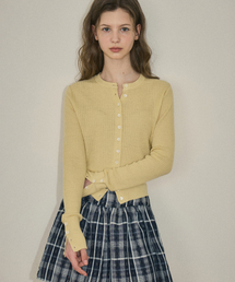 Cuffs wool button cardigan_Butter yellow(OC25-KN03)