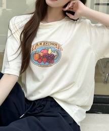 ヴィンテージ ライク フルーツ ロゴ 半袖 Tシャツ
