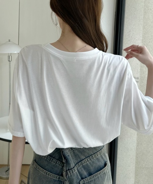 Ada.（エイダ）の「ヴィンテージ ライク フルーツ ロゴ 半袖 Tシャツ（Tシャツ/カットソー・レディース・ライトグレー/ホワイト/チャコール/アイボリー・FREE）」の8枚目の写真