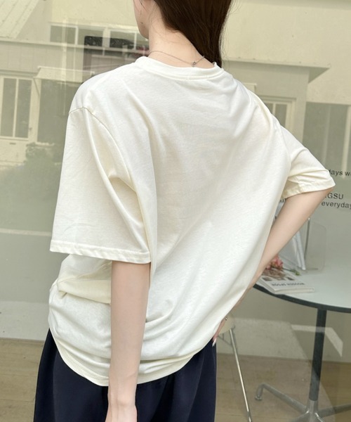 Ada.（エイダ）の「ヴィンテージ ライク フルーツ ロゴ 半袖 Tシャツ（Tシャツ/カットソー・レディース・ライトグレー/ホワイト/チャコール/アイボリー・FREE）」の12枚目の写真