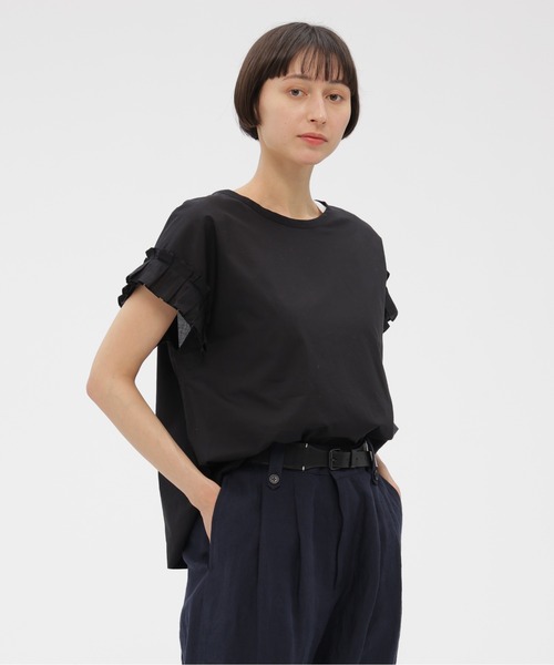 MARGARET HOWELL(マーガレットハウエル)の「YARN DYE WASHED COTTON(シャツ/ブラウス・レディース・ブラック/ライトグレー・2/1)」の2枚目の写真