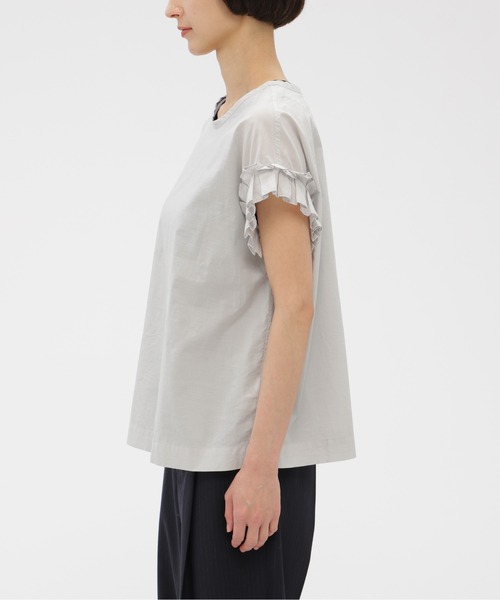MARGARET HOWELL(マーガレットハウエル)の「YARN DYE WASHED COTTON(シャツ/ブラウス・レディース・ブラック/ライトグレー・2/1)」の7枚目の写真