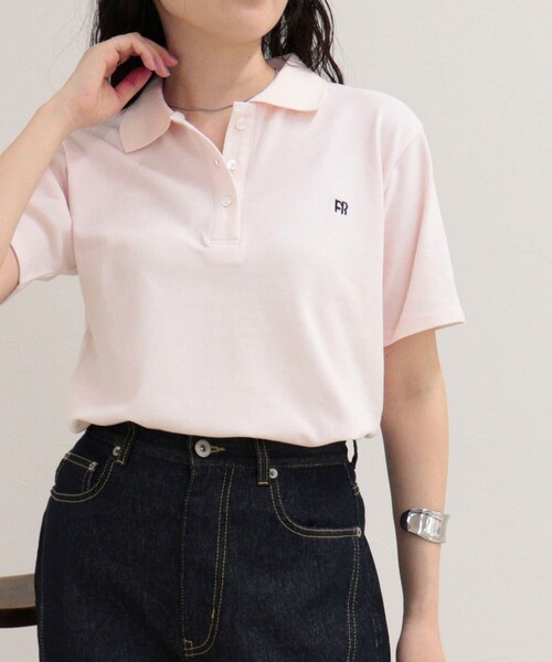 fredy emue（フレディエミュ）の「FR刺しゅうCOTTONポロシャツ（ポロシャツ・レディース・ホワイト系その他/グリーン系その他/ベビーピンク/チャコールグレー/ブラック系その他・38）」の5枚目の写真