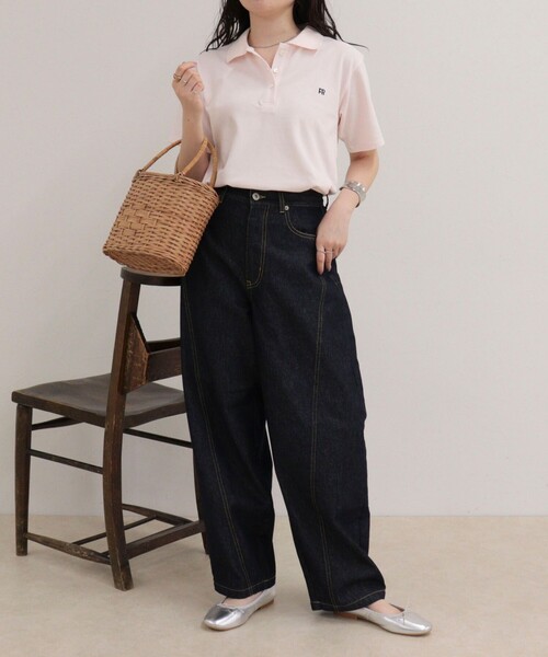 fredy emue（フレディエミュ）の「FR刺しゅうCOTTONポロシャツ（ポロシャツ・レディース・ホワイト系その他/グリーン系その他/ベビーピンク/チャコールグレー/ブラック系その他・38）」の11枚目の写真