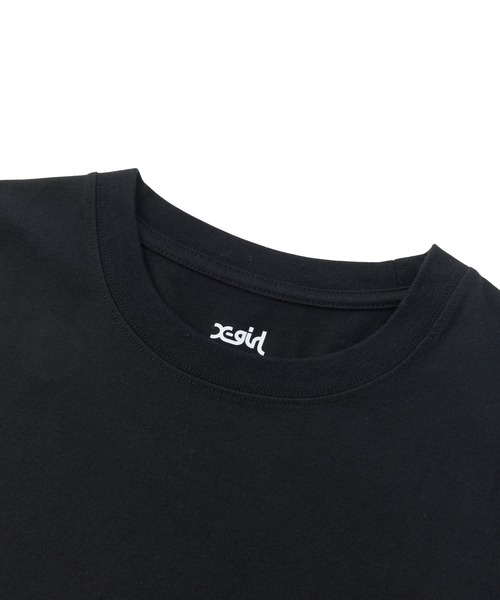 X-girl(エックスガール)の「SIGNBOARD LOGO S/S TEE(Tシャツ/カットソー・レディース・ブラック/ホワイト/グリーン・S/M/L)」の7枚目の写真