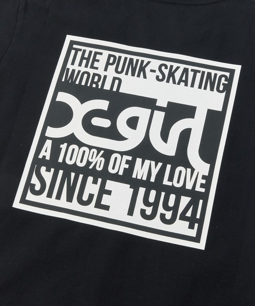X-girl(エックスガール)の「SIGNBOARD LOGO S/S TEE(Tシャツ/カットソー・レディース・ブラック/ホワイト/グリーン・S/M/L)」の9枚目の写真