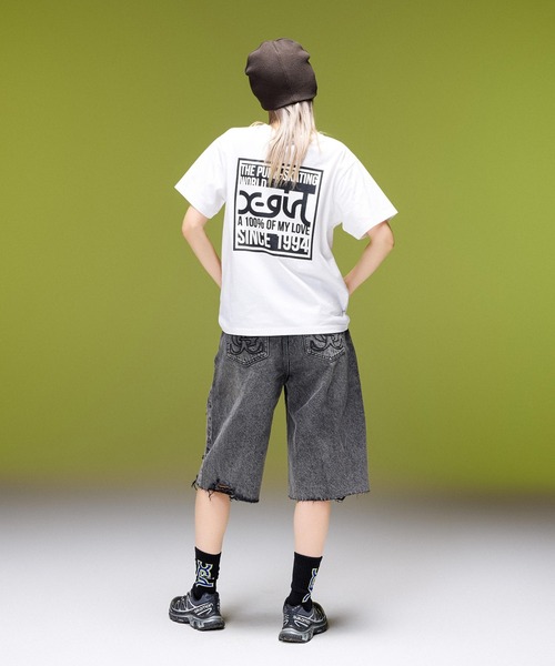 X-girl(エックスガール)の「SIGNBOARD LOGO S/S TEE(Tシャツ/カットソー・レディース・ブラック/ホワイト/グリーン・S/M/L)」の18枚目の写真