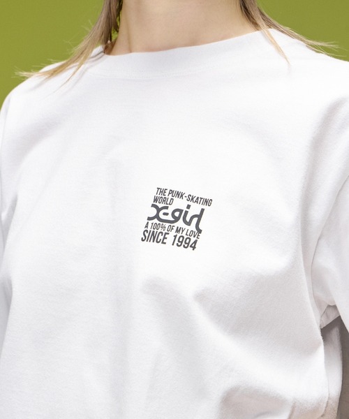 X-girl(エックスガール)の「SIGNBOARD LOGO S/S TEE(Tシャツ/カットソー・レディース・ブラック/ホワイト/グリーン・S/M/L)」の20枚目の写真