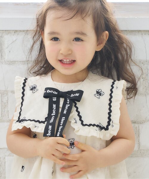 apres les cours(アプレレクール)の「tiny bear2WAYワンピース(ワンピース・キッズ・サックスブルー/アイボリー・100/80/120/110/90)」の13枚目の写真
