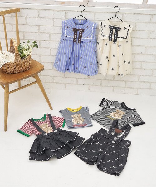 apres les cours(アプレレクール)の「tiny bear2WAYワンピース(ワンピース・キッズ・サックスブルー/アイボリー・100/80/120/110/90)」の15枚目の写真