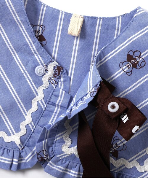 apres les cours(アプレレクール)の「tiny bear2WAYワンピース(ワンピース・キッズ・サックスブルー/アイボリー・100/80/120/110/90)」の10枚目の写真