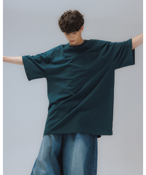 ANGLAN(アングラン)の「Essential Big Half Tee - Blue Green(Tシャツ/カットソー・メンズ・その他・ONE SIZE)」の7枚目の写真