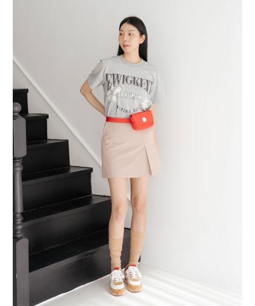NITINA(ニティナ)の「グラフィックプリント半袖Tシャツ M/GY(Tシャツ/カットソー・レディース・ライトグレー・F)」の5枚目の写真