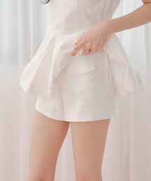 【2サイズ展開/セットアップ対応】コンパクトデニムショートパンツ