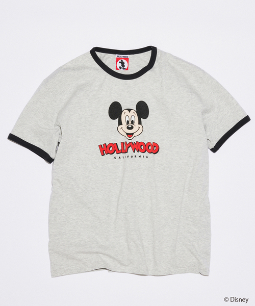 MICKEY MOUSE(ミッキーマウス)の「MICKEY MOUSE / ミッキー マウス 別注 プリント Tシャツ(Tシャツ/カットソー・メンズ・ブラックミックス/ブルー系その他/ブラウン/ホワイト/ブラック系その他/グレー・LARGE/SMALL/MEDIUM)」の4枚目の写真