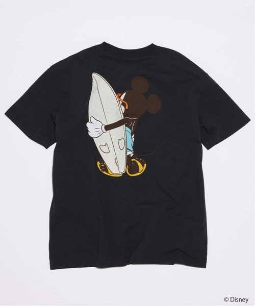 MICKEY MOUSE(ミッキーマウス)の「MICKEY MOUSE / ミッキー マウス 別注 プリント Tシャツ(Tシャツ/カットソー・メンズ・ブラックミックス/ブルー系その他/ブラウン/ホワイト/ブラック系その他/グレー・LARGE/SMALL/MEDIUM)」の7枚目の写真