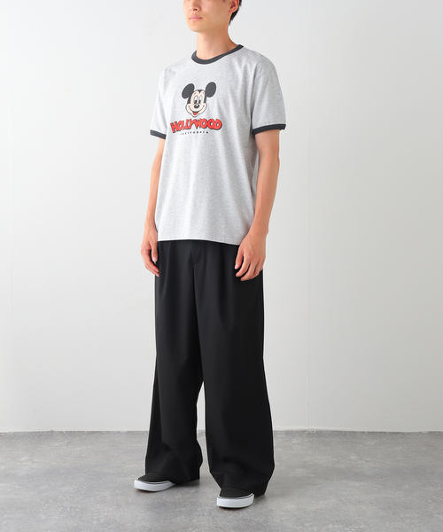 MICKEY MOUSE(ミッキーマウス)の「MICKEY MOUSE / ミッキー マウス 別注 プリント Tシャツ(Tシャツ/カットソー・メンズ・ブラックミックス/ブルー系その他/ブラウン/ホワイト/ブラック系その他/グレー・LARGE/SMALL/MEDIUM)」の10枚目の写真