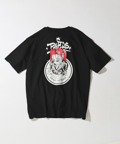 PARIS SAINT-GERMAIN(パリサンジェルマン)の「【PSG x NAKAKI 】 ART GRAPHIC TEE(Tシャツ/カットソー・メンズ・ブラック/ホワイト・MEDIUM/X-LARGE/LARGE)」の4枚目の写真
