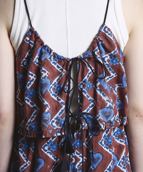 ROSE BUD(ローズバッド)の「HEART PRINT DRESS(ドレス・レディース・ブラウン/レッド・ONE SIZE)」の13枚目の写真