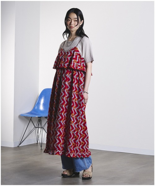 ROSE BUD(ローズバッド)の「HEART PRINT DRESS(ドレス・レディース・ブラウン/レッド・ONE SIZE)」の17枚目の写真