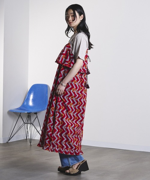 ROSE BUD(ローズバッド)の「HEART PRINT DRESS(ドレス・レディース・ブラウン/レッド・ONE SIZE)」の18枚目の写真